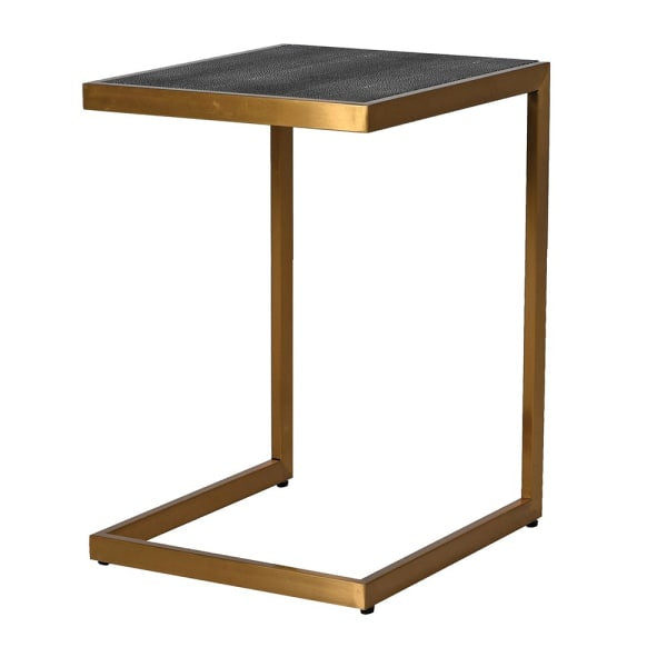 Faux Leather Side Table