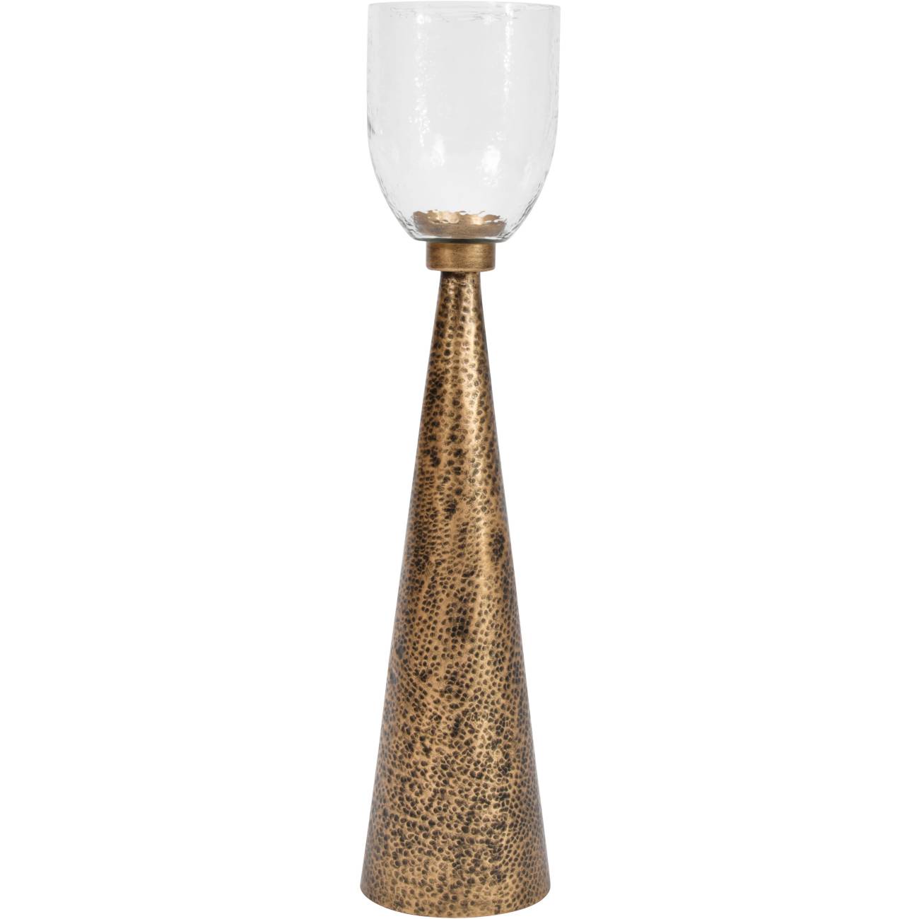 Sandbanks Iron and Hammered Glass Hurricane Large 79cm Floor Candle Hurricane