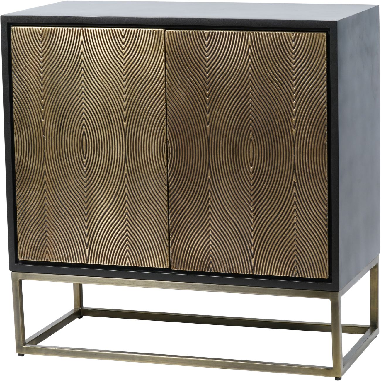 Brass Embossed 2 Door Cabinet