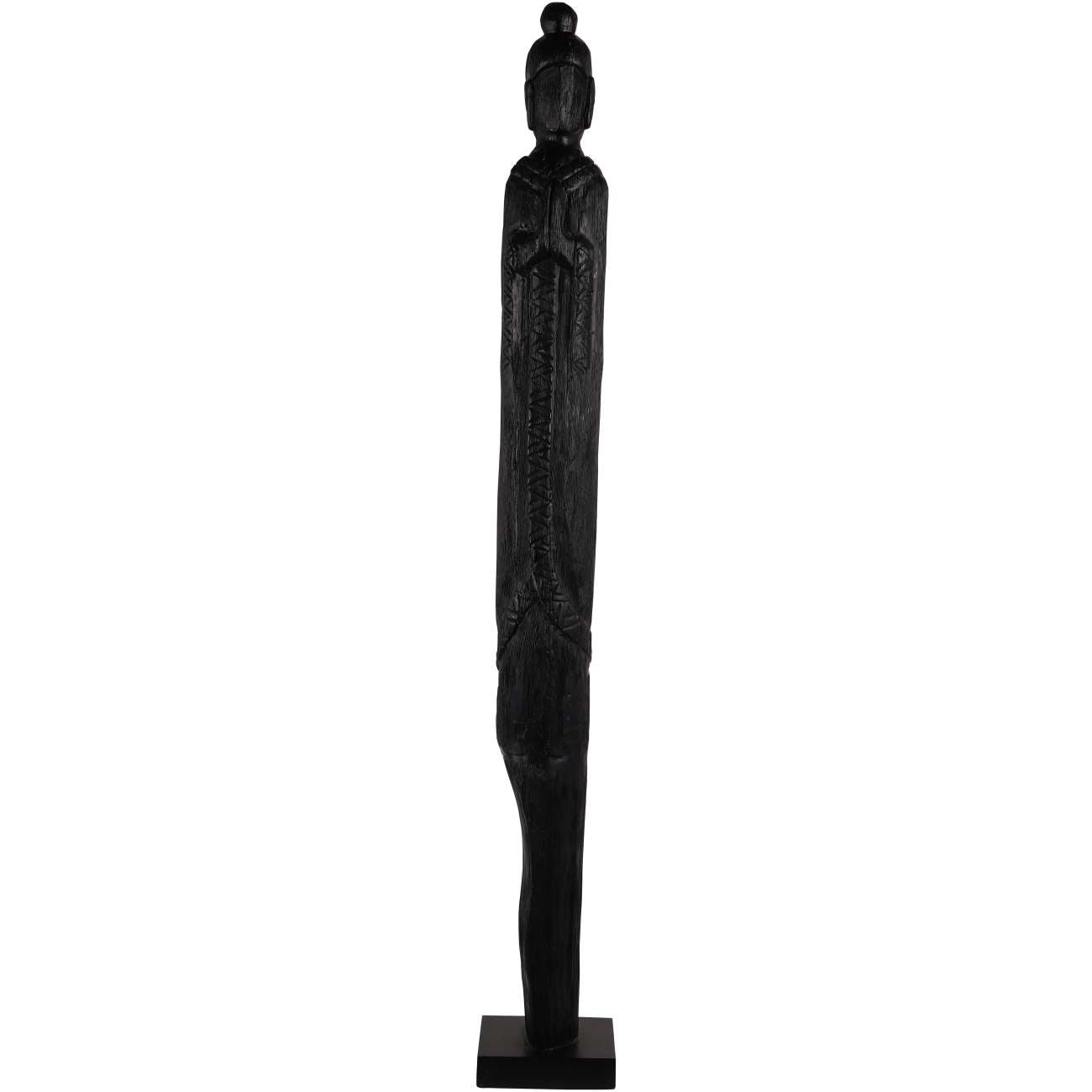 Abstract Black Burnished Standing Buddha Abstract black burnished standing buddha
