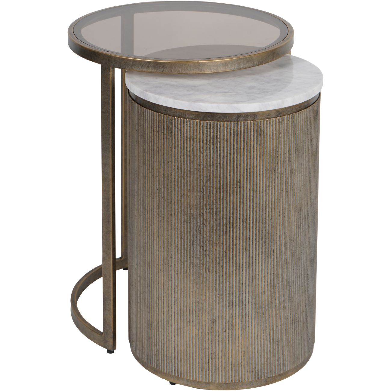 Brompton Aged Gold Nesting Side Table