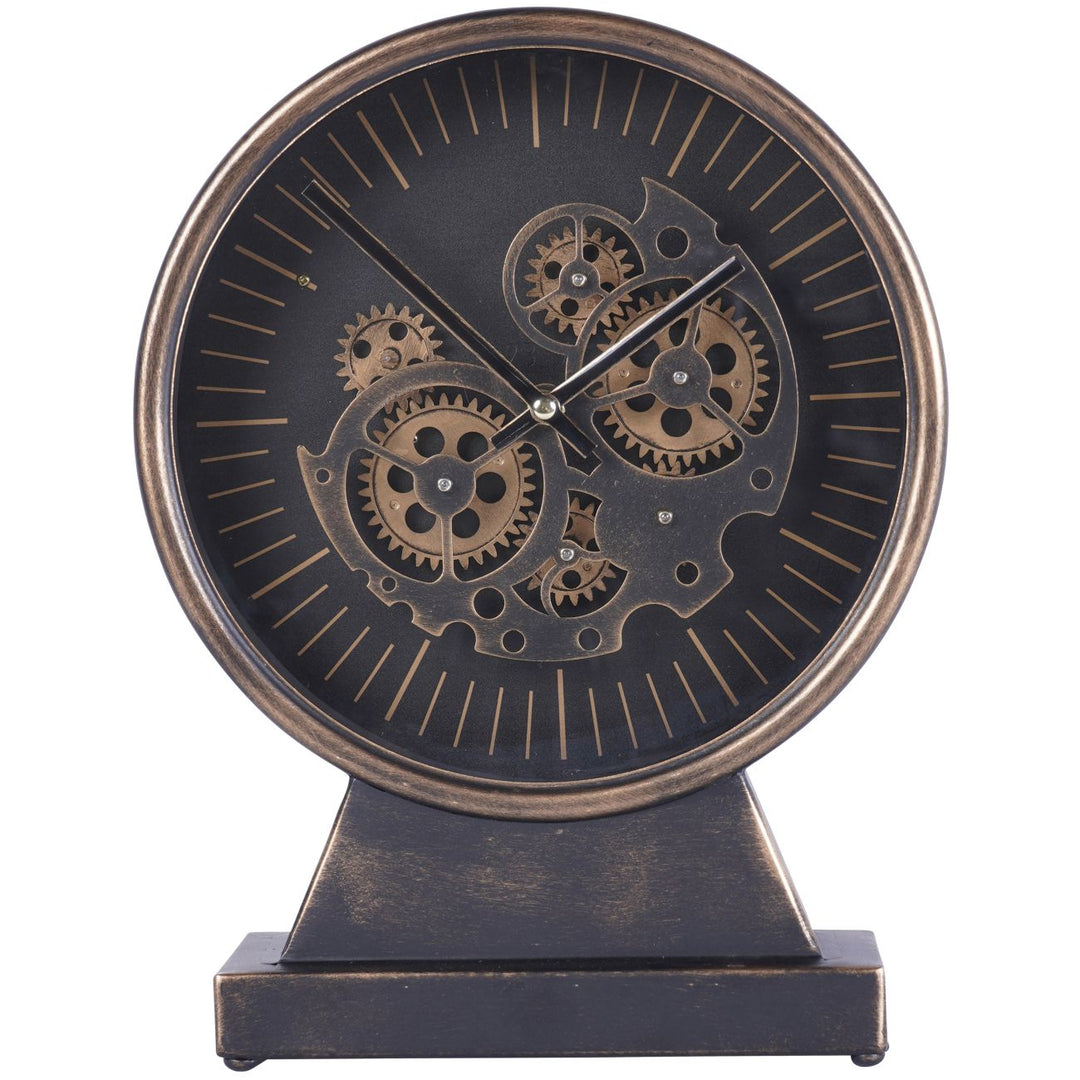 Palladium Mantel Clock Black &amp; Gold