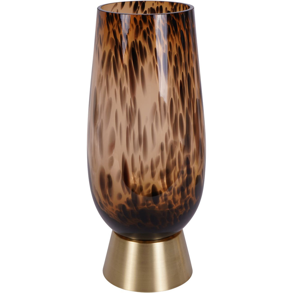 Savanna Glass Vase with Brass 40cm