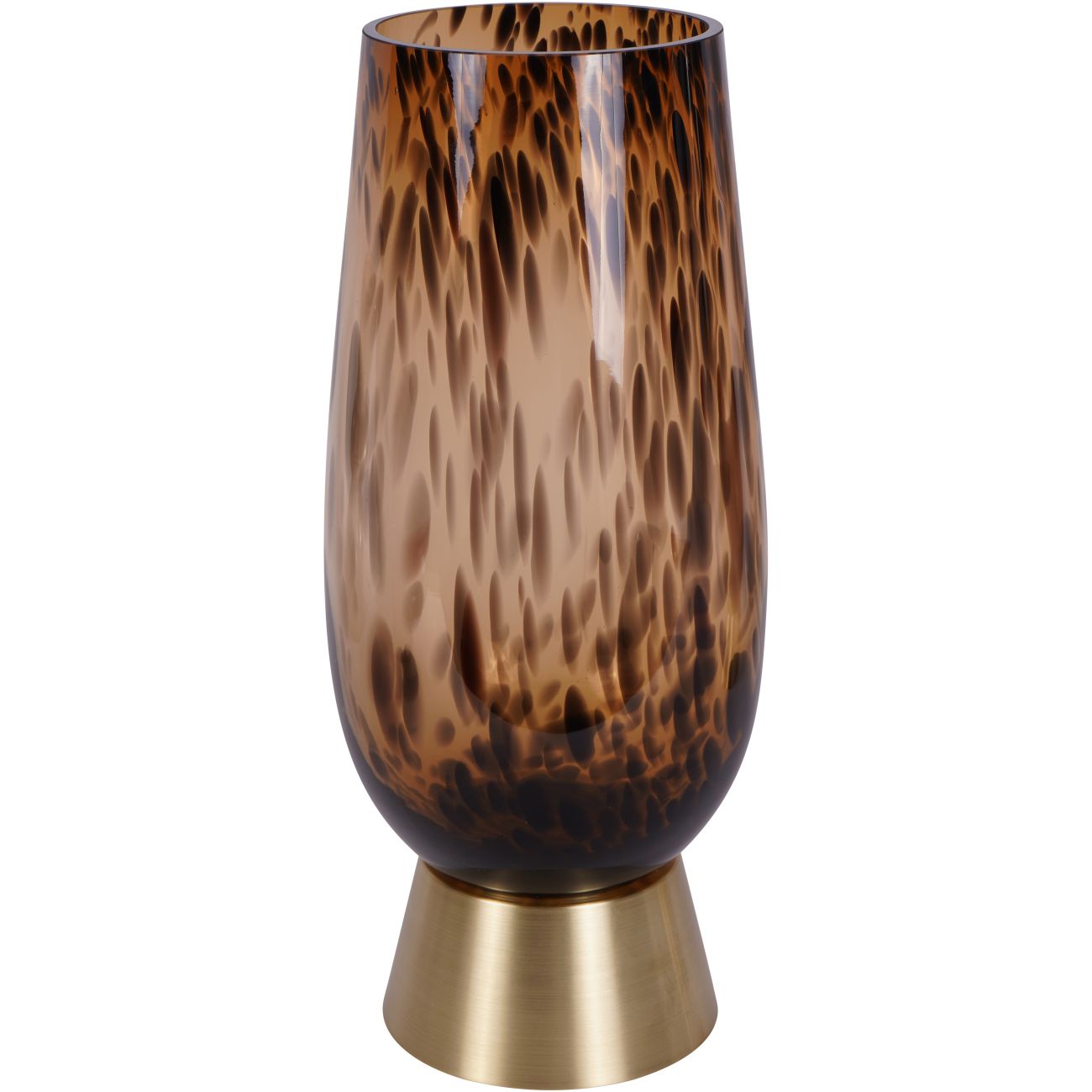 Savanna Glass Vase with Brass 40cm