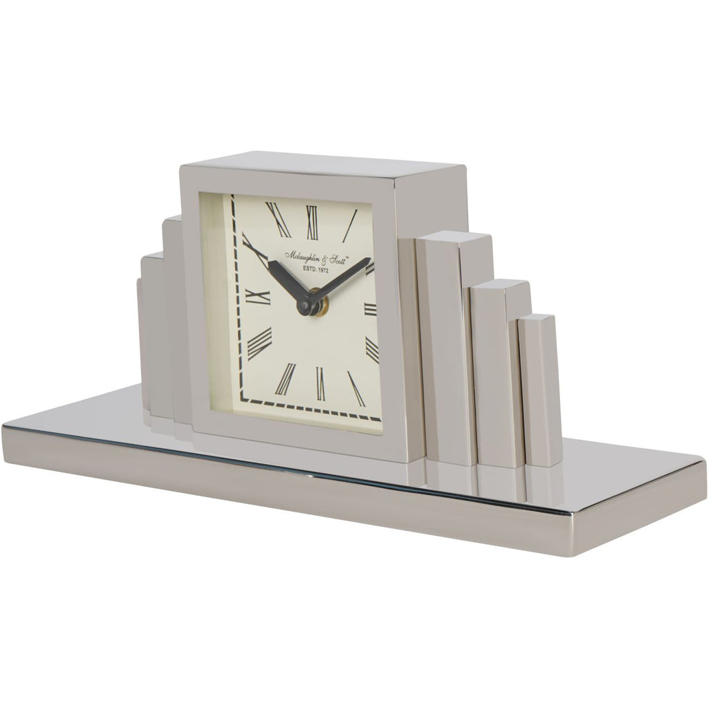 Plaza Nickel Mantel Clock