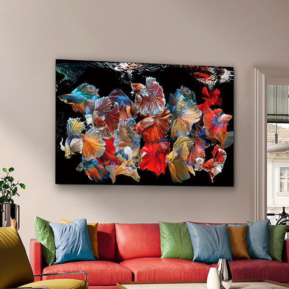 Peces Siam Glass Wall Art