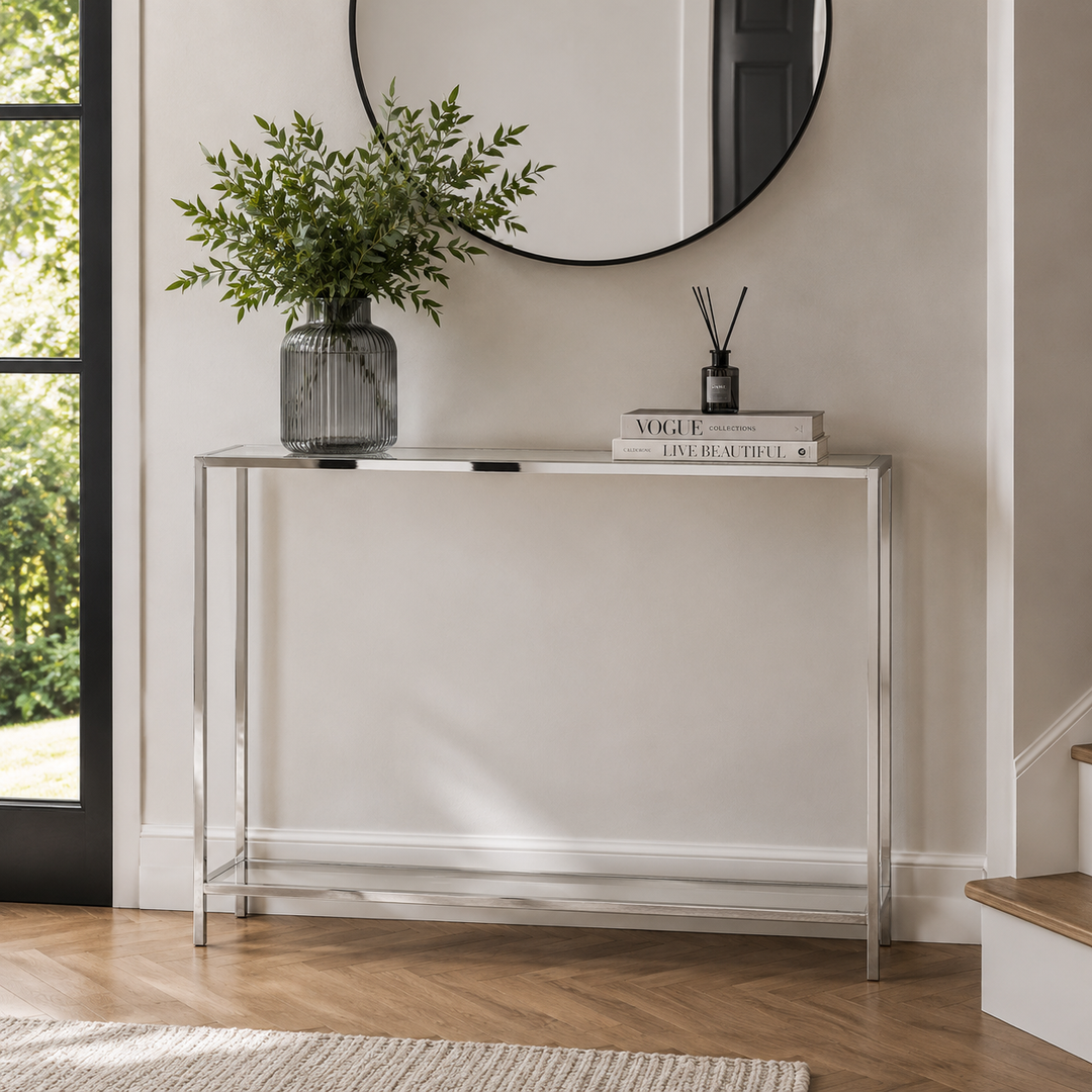 Argento Slim Console with Shelf