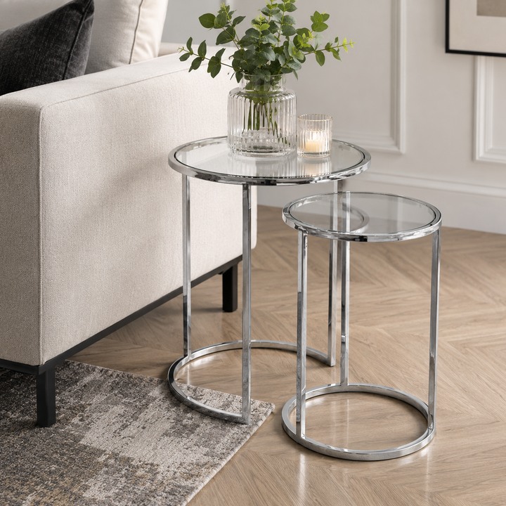 Argento Nest of 2 Round Tables