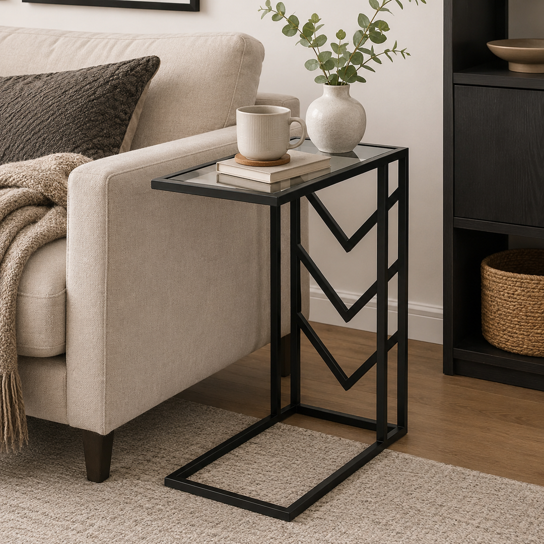 Argento Chevron Sofa Table - Painted