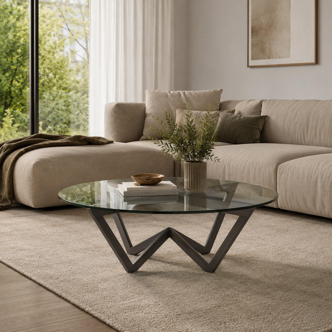 Argento Brass Round Coffee Table