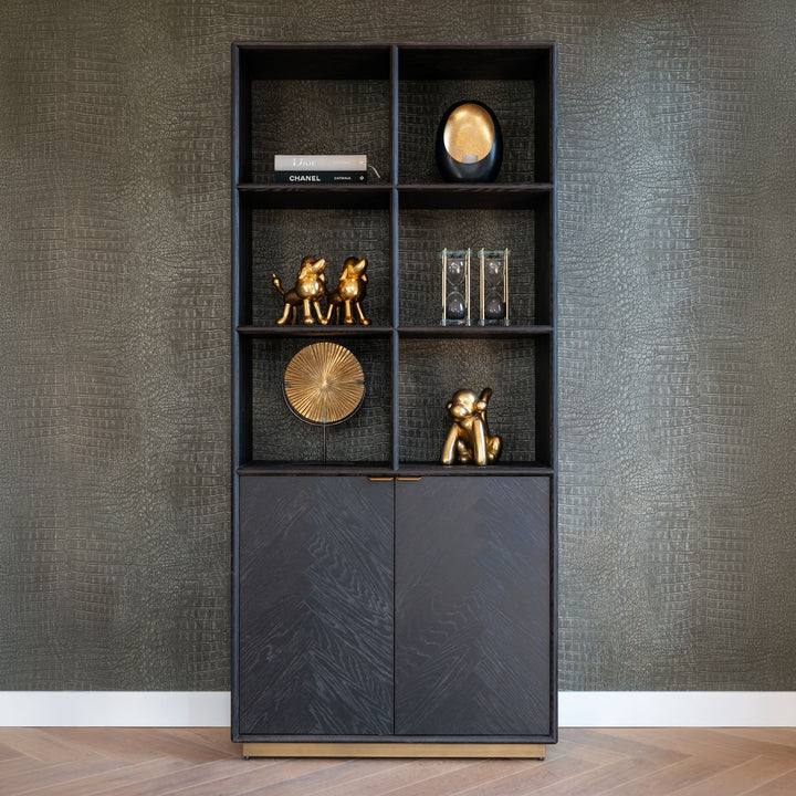 Arundel Brass 2 Door Bookcase