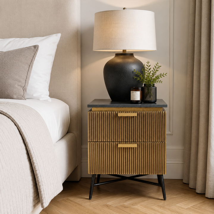Belgravia 2 Drawer Bedside