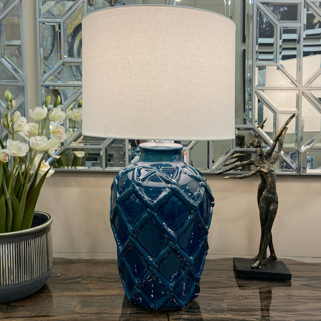 Blue Ceramic Table Lamp