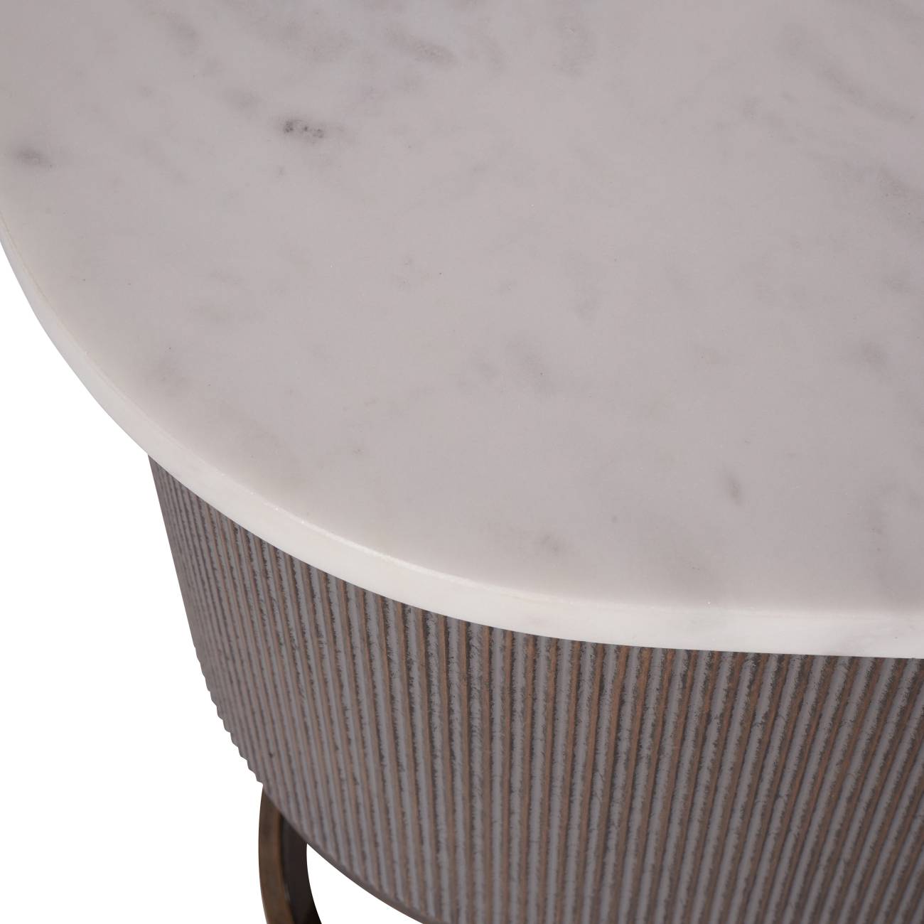 Brompton White Marble Gold Console Table