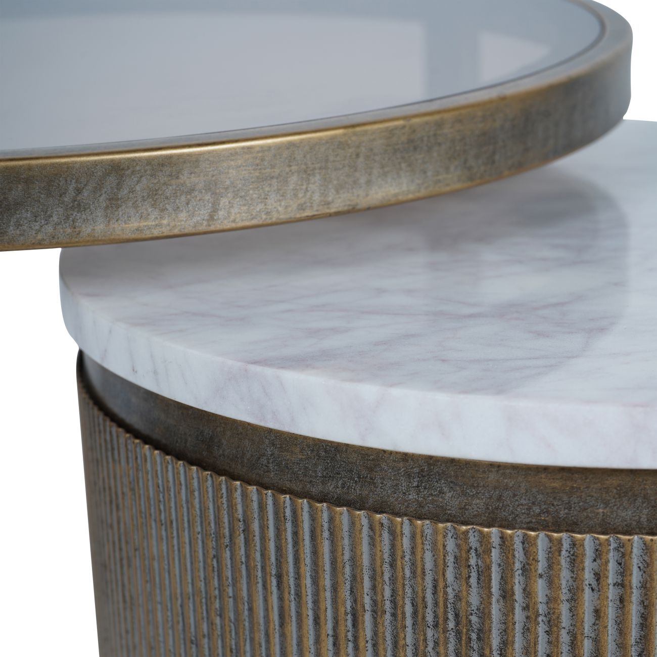 Brompton Aged Gold Nesting Side Table