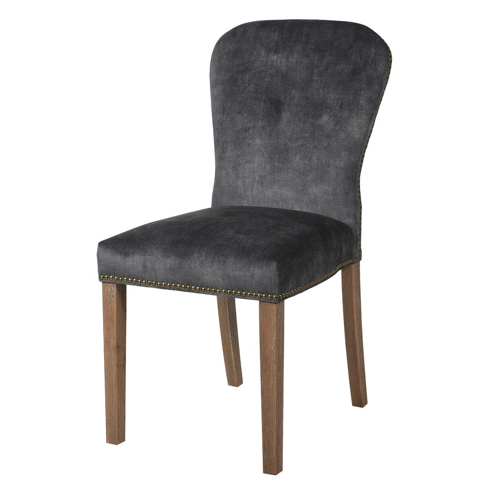 Charcoal Velvet Dining Chair