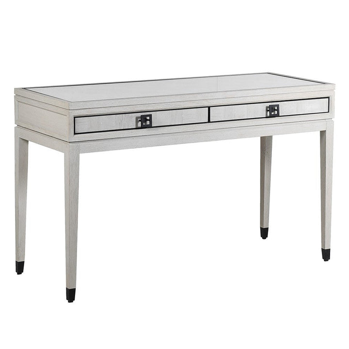 Cliveden White Dressing Table with Glass Top
