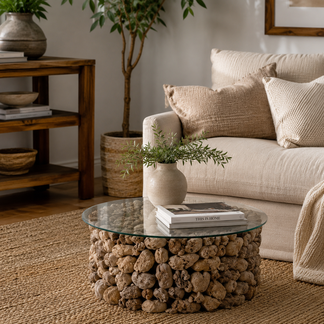Round Driftwood Coffee Table