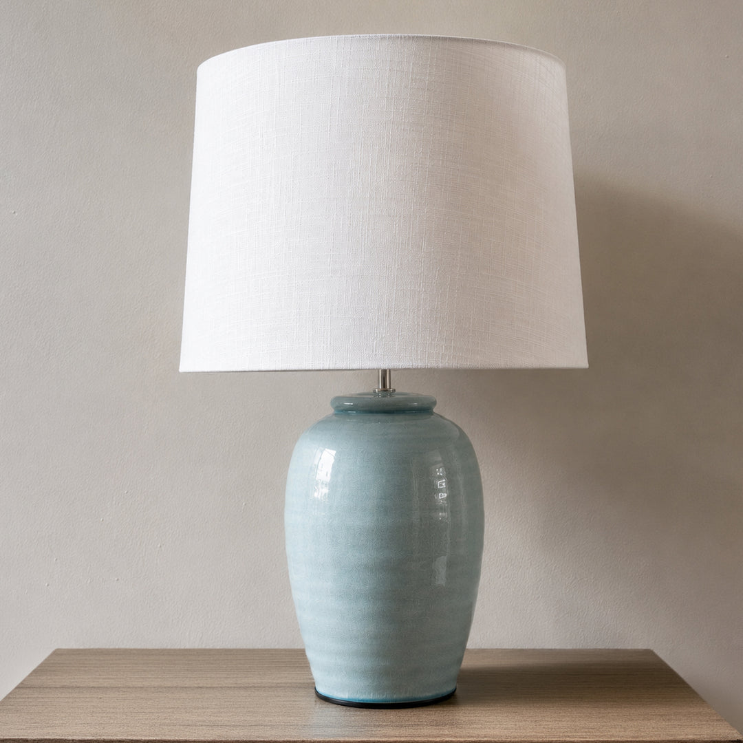 Pale Blue &amp; Green Table Lamp