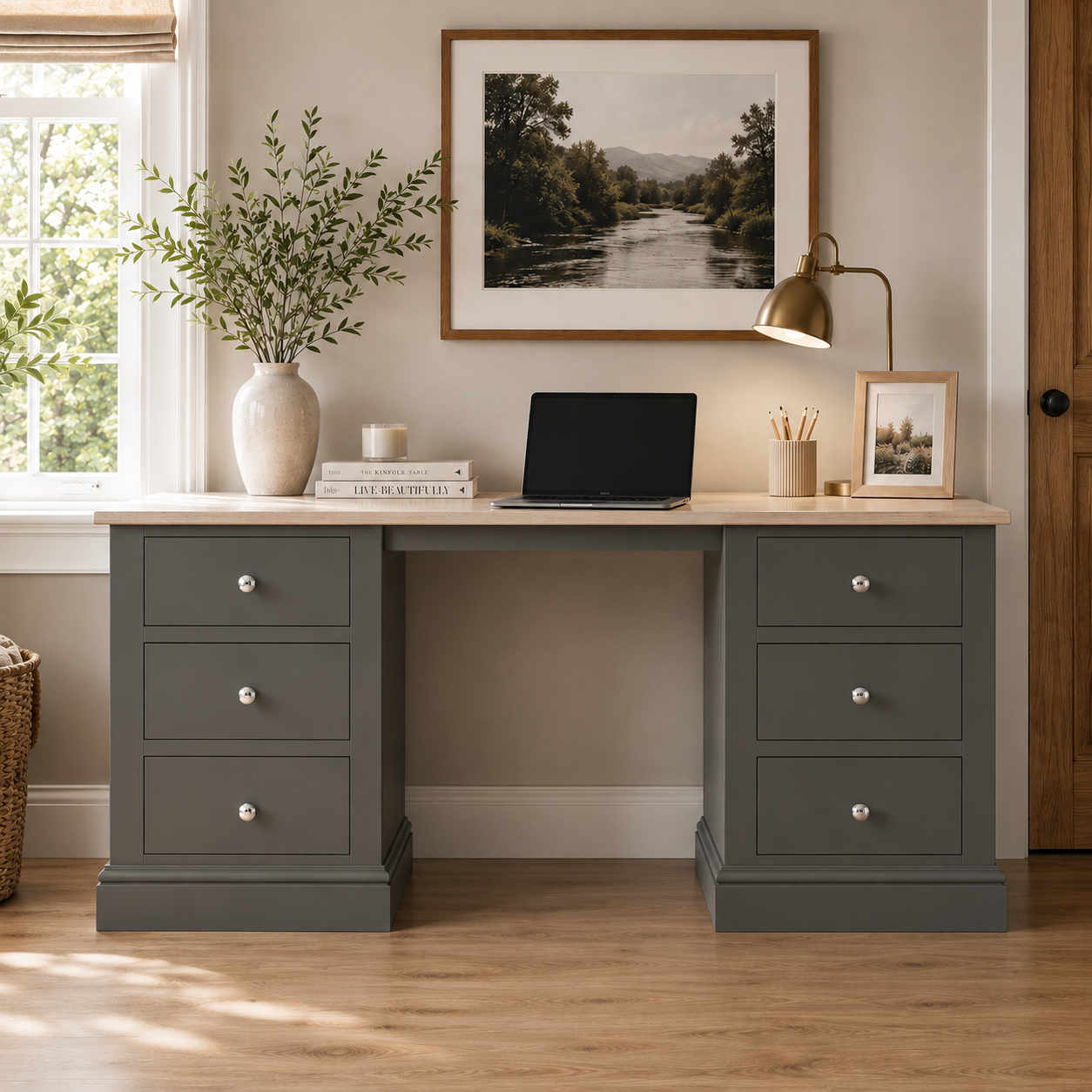 Hardwick Double Ped Dressing Table