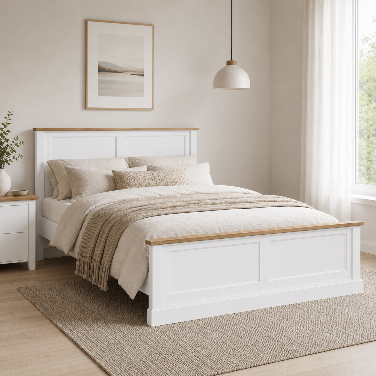 Hardwick Bed with High Foot End