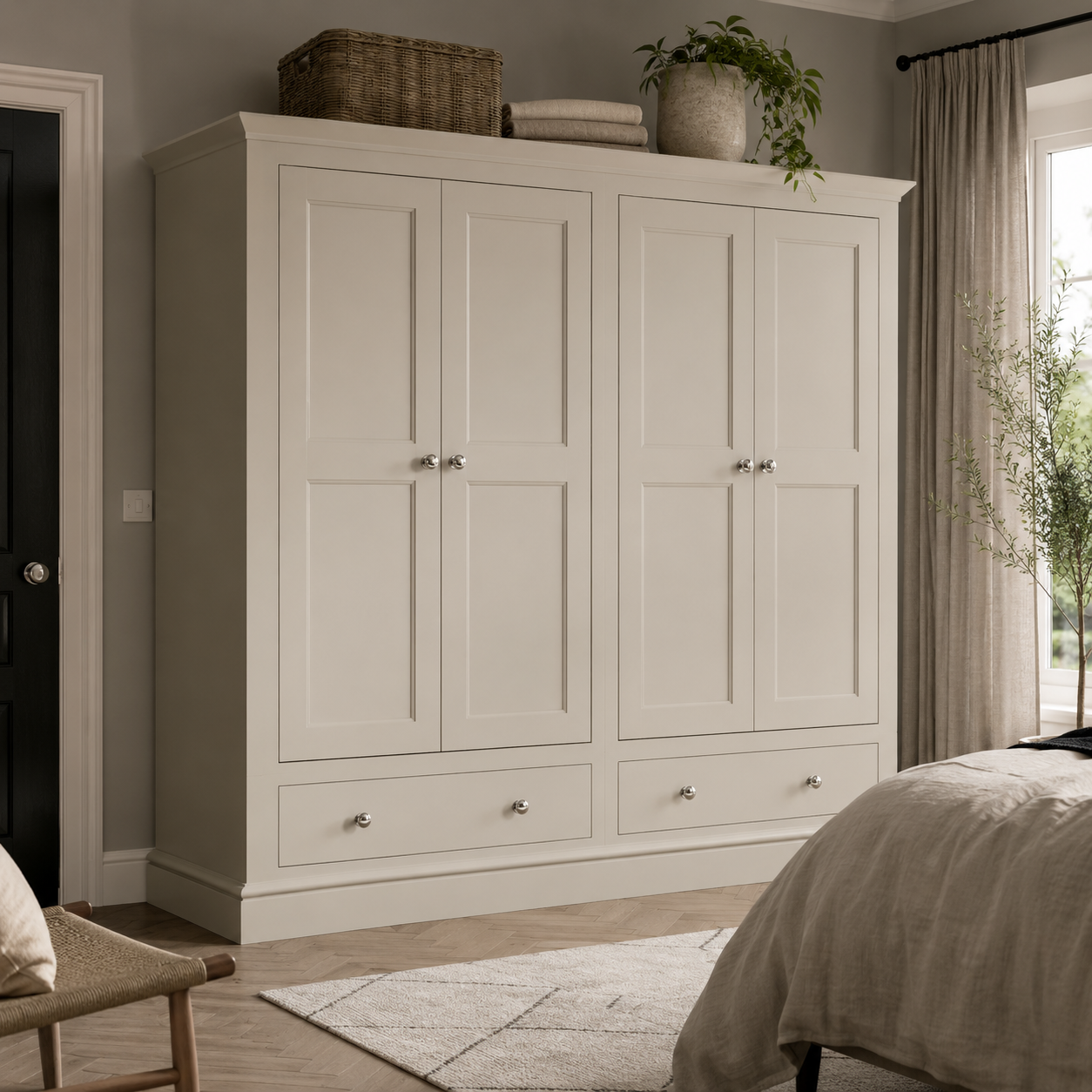 Hardwick Quad Wardrobe with 2 Drawers