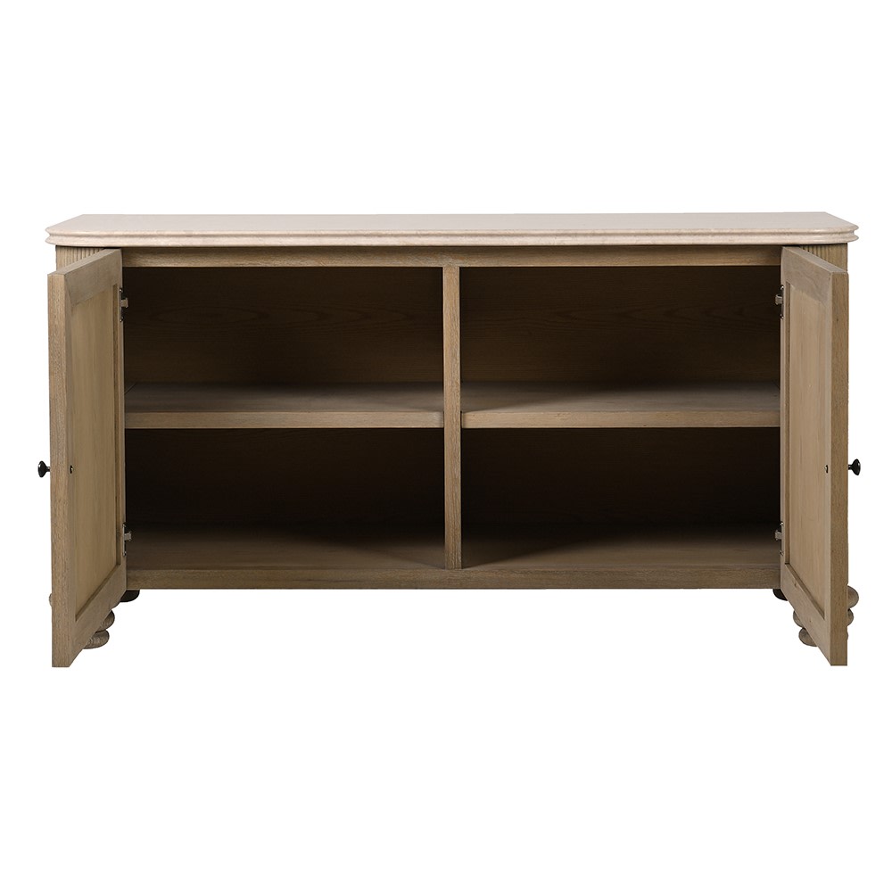 Oak & Marble 2 Door Cabinet