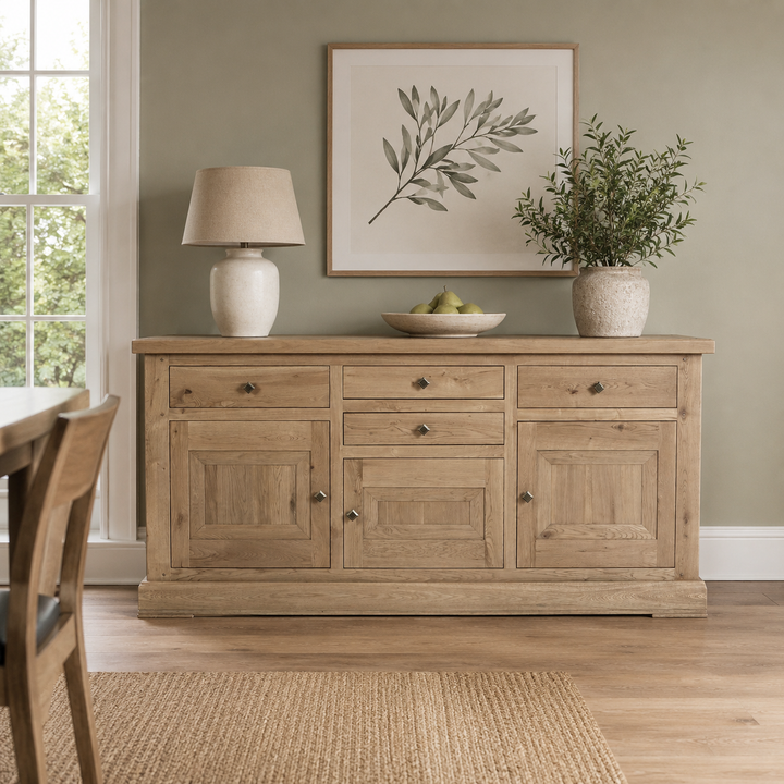 Keswick Oak Sideboard - Grey Oiled