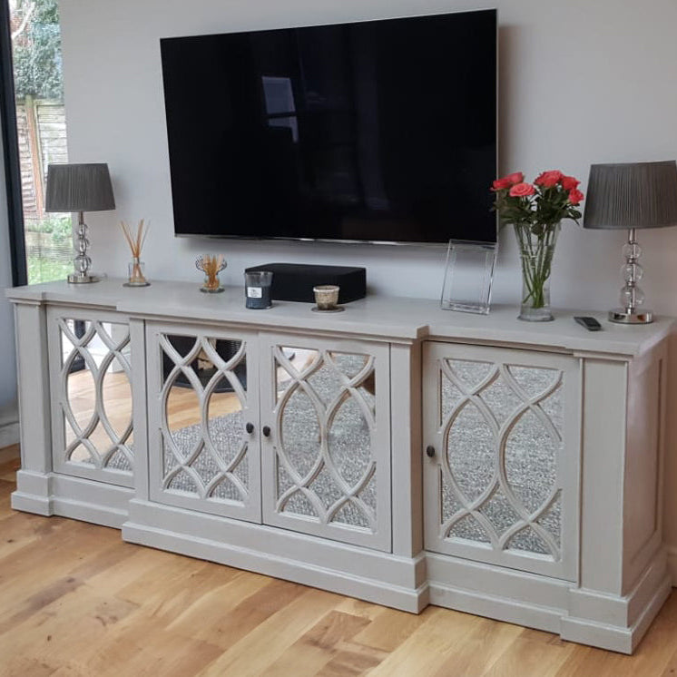 Breakfront Sideboard Light Grey