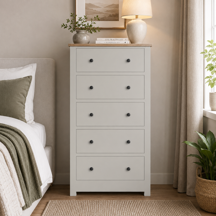 Lulworth 5 Drawer Narrow Chest