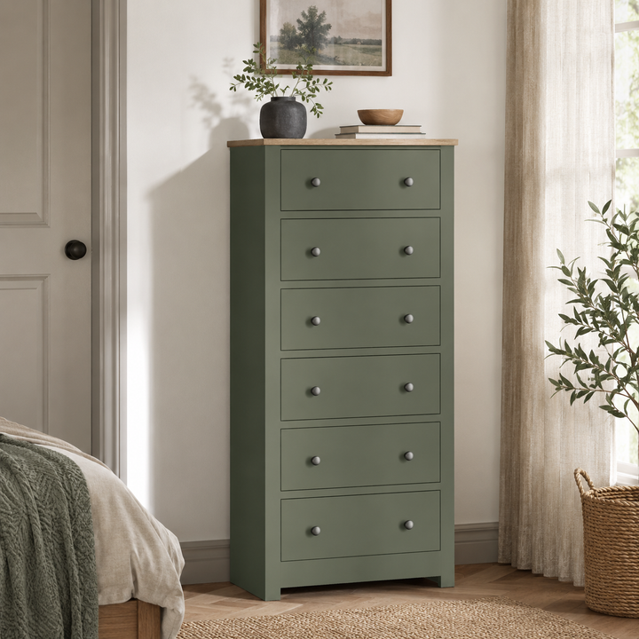 Lulworth 6 Drawer Narrow Chest