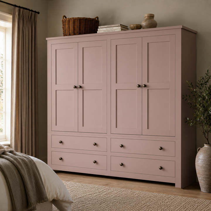Lulworth Quad Wardrobe with 4 Drawers