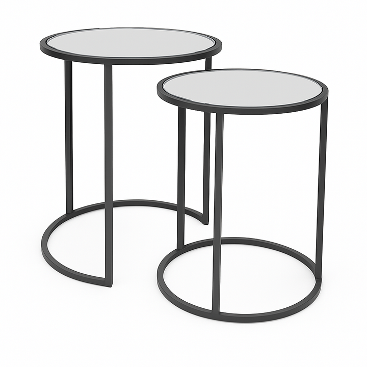 Argento Nest of 2 Round Tables - Painted