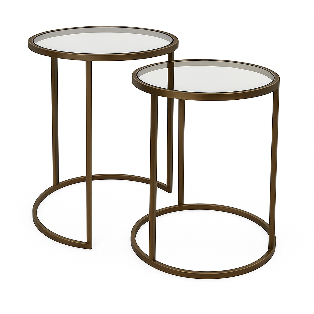 Argento Nest of 2 Round Tables - Painted