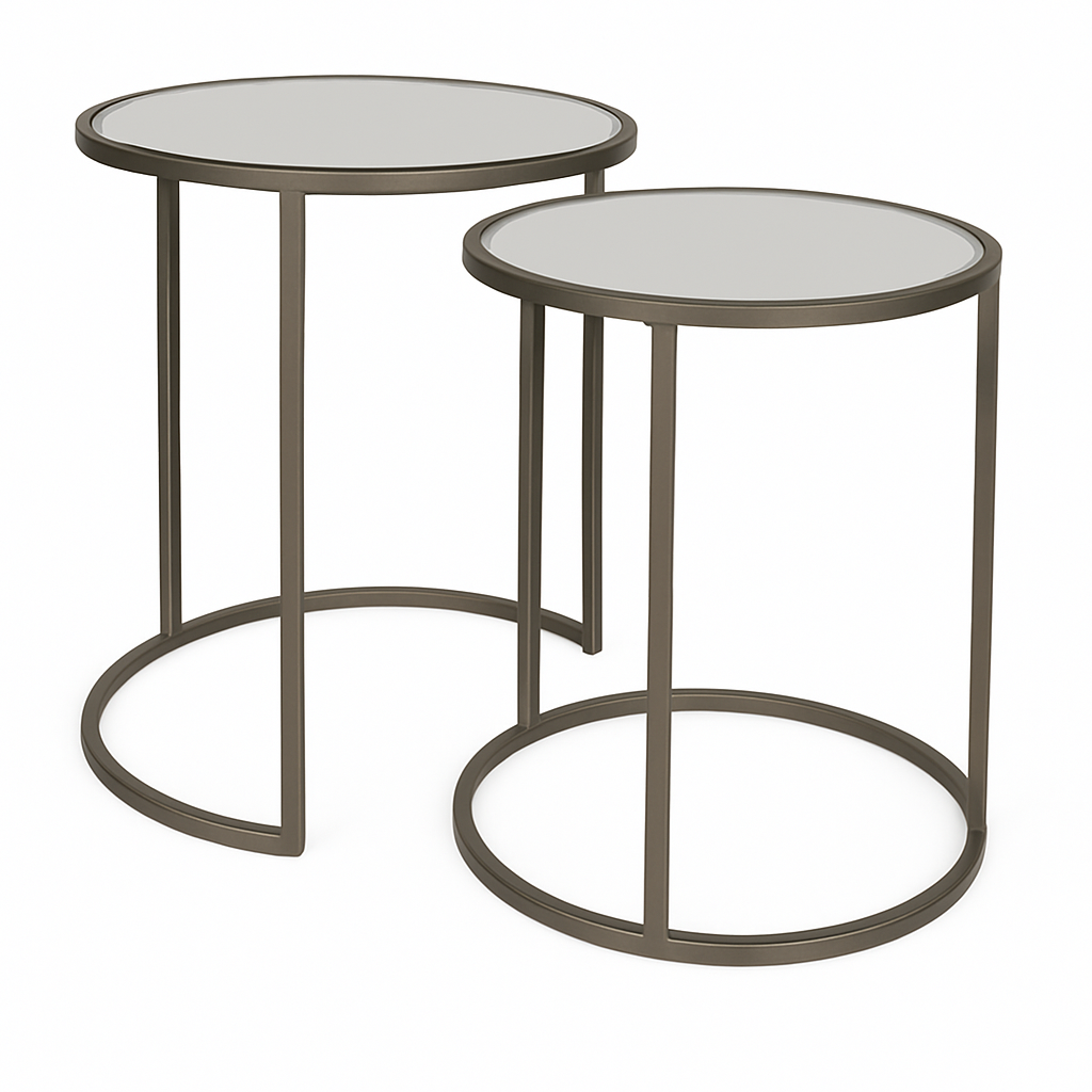 Argento Nest of 2 Round Tables - Painted