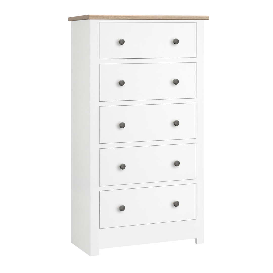 Lulworth 5 Drawer Narrow Chest