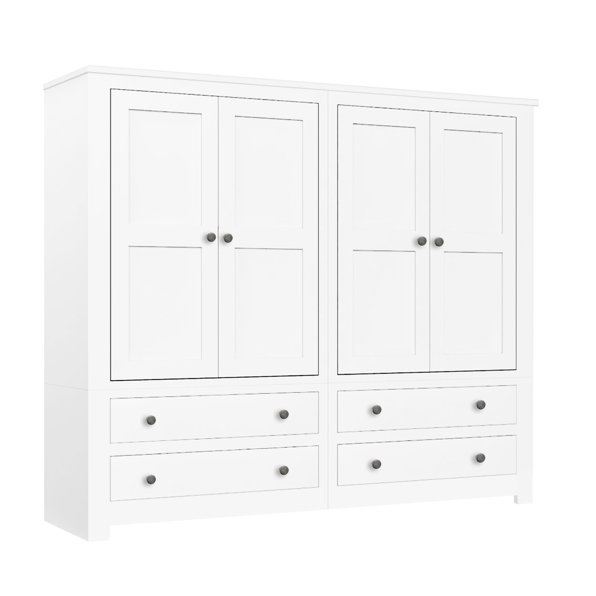 Lulworth Quad Wardrobe with 4 Drawers