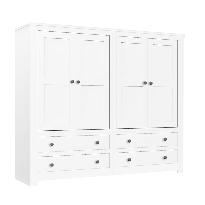 Lulworth Quad Wardrobe with 4 Drawers