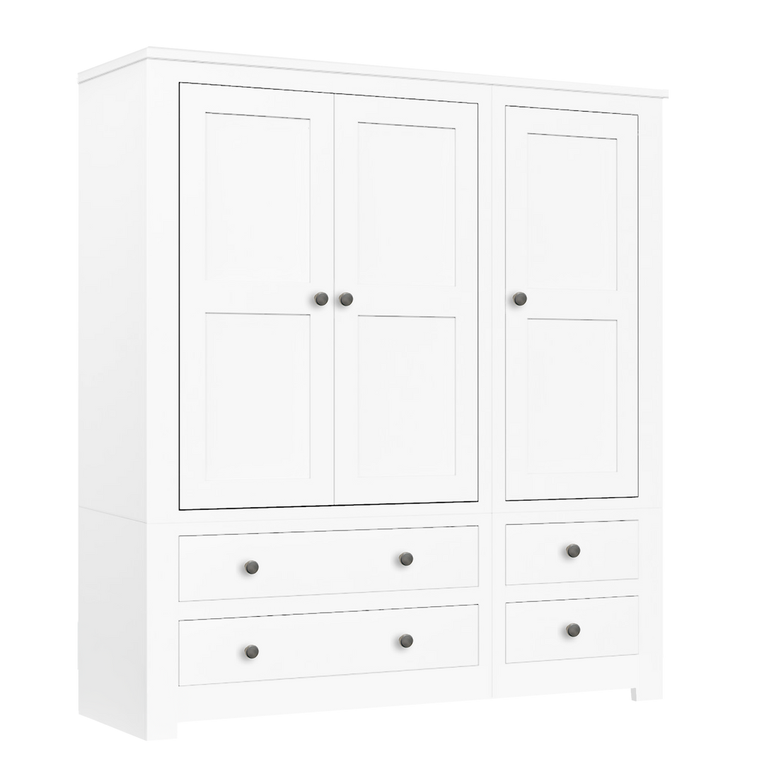 Lulworth Triple Wardrobe with 4 Drawers