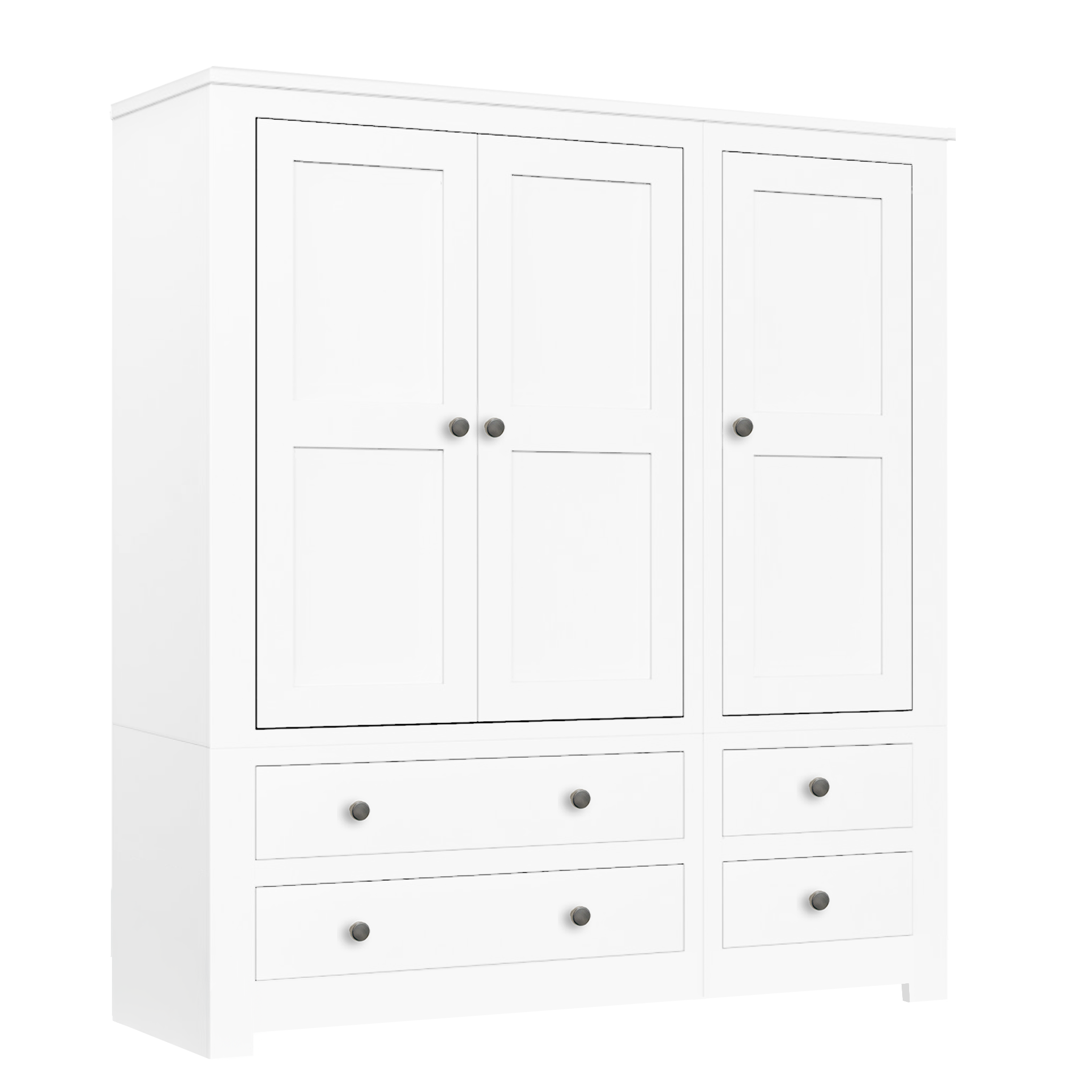Lulworth Triple Wardrobe with 4 Drawers
