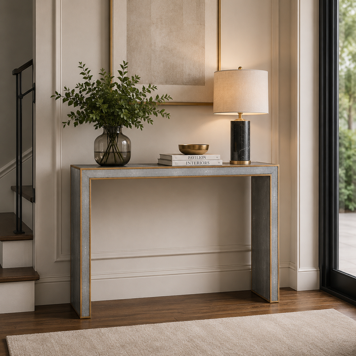 Tokyo Oak &amp; Shagreen Console Table
