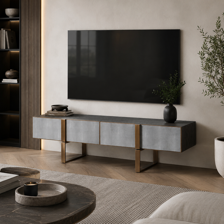 Tokyo Oak &amp; Shagreen TV Unit
