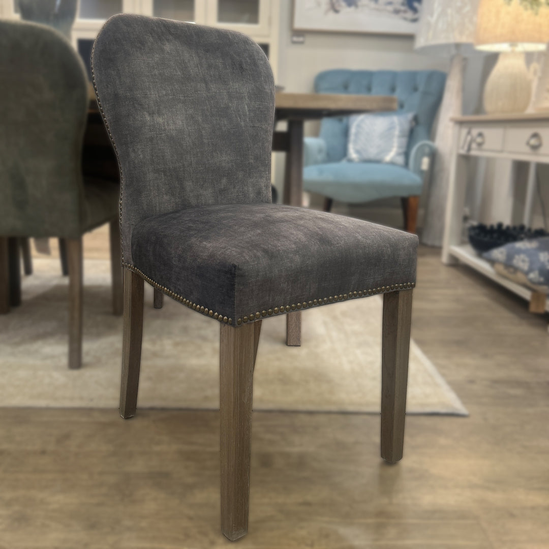 Charcoal Velvet Dining Chair