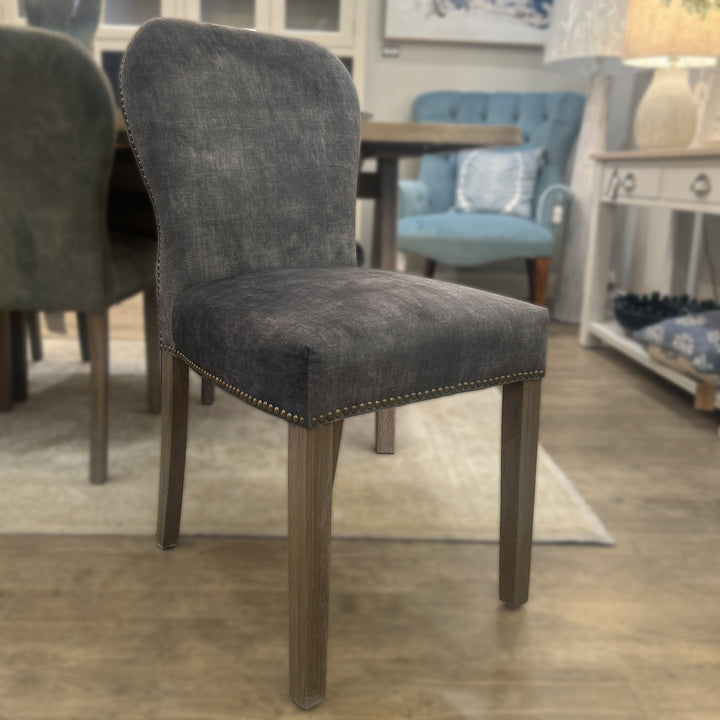 Charcoal Velvet Dining Chair
