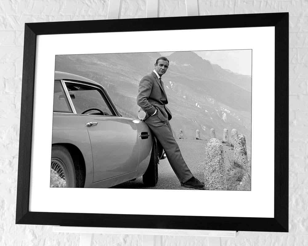 James Bond - Aston Martin Print in Black Frame - Pavilion Interiors