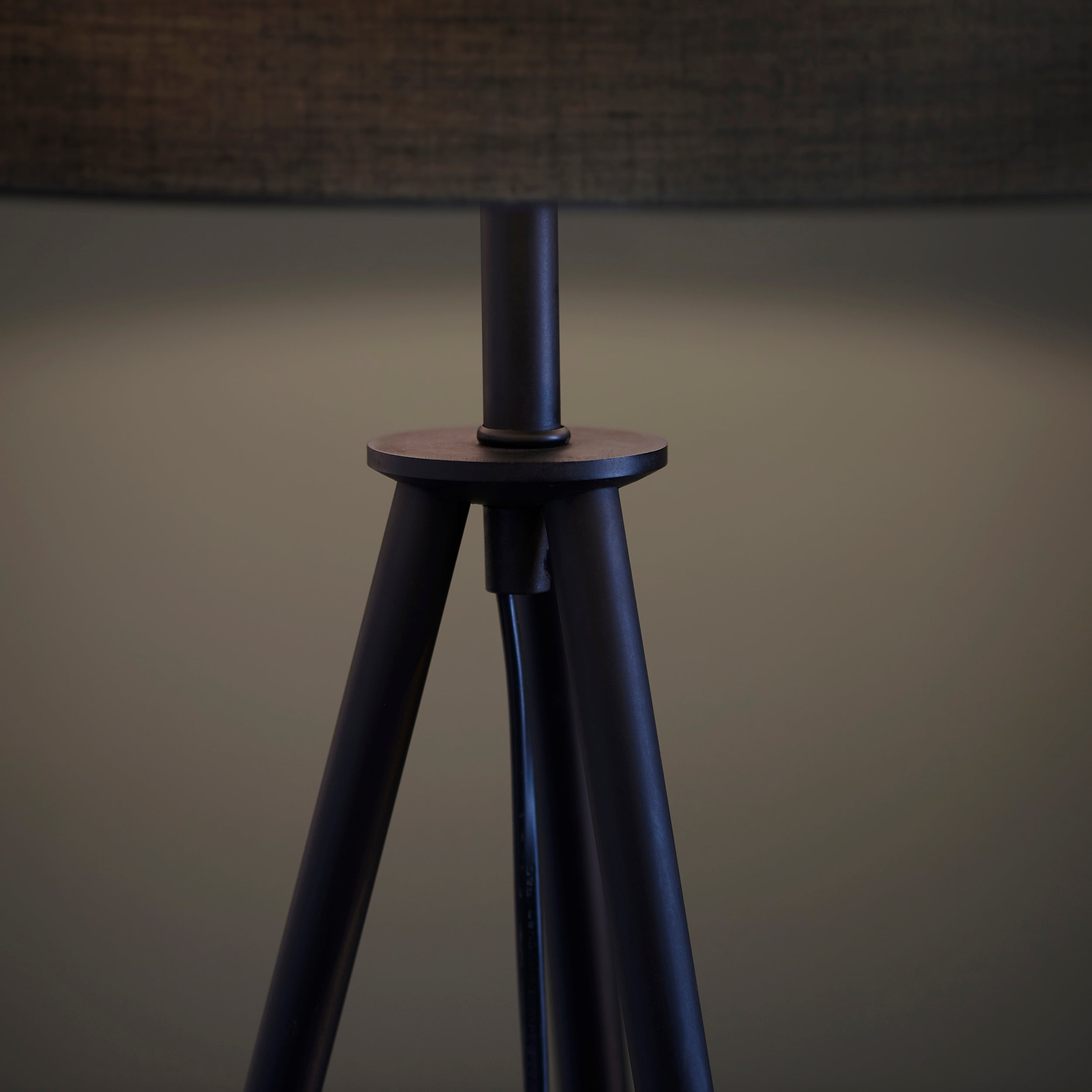 Black Tripod Floor Lamp with Shade