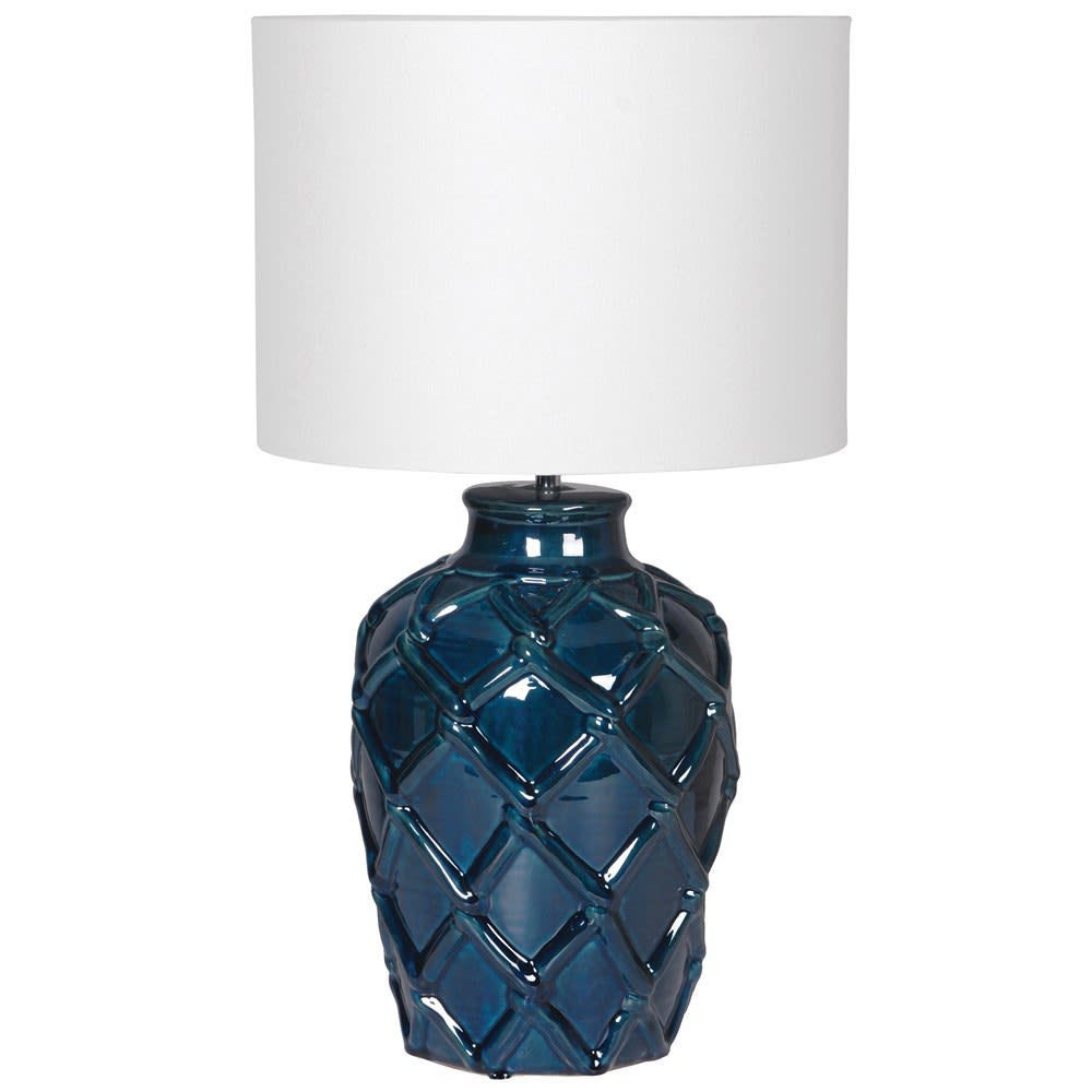 Blue Ceramic Table Lamp - Pavilion Interiors