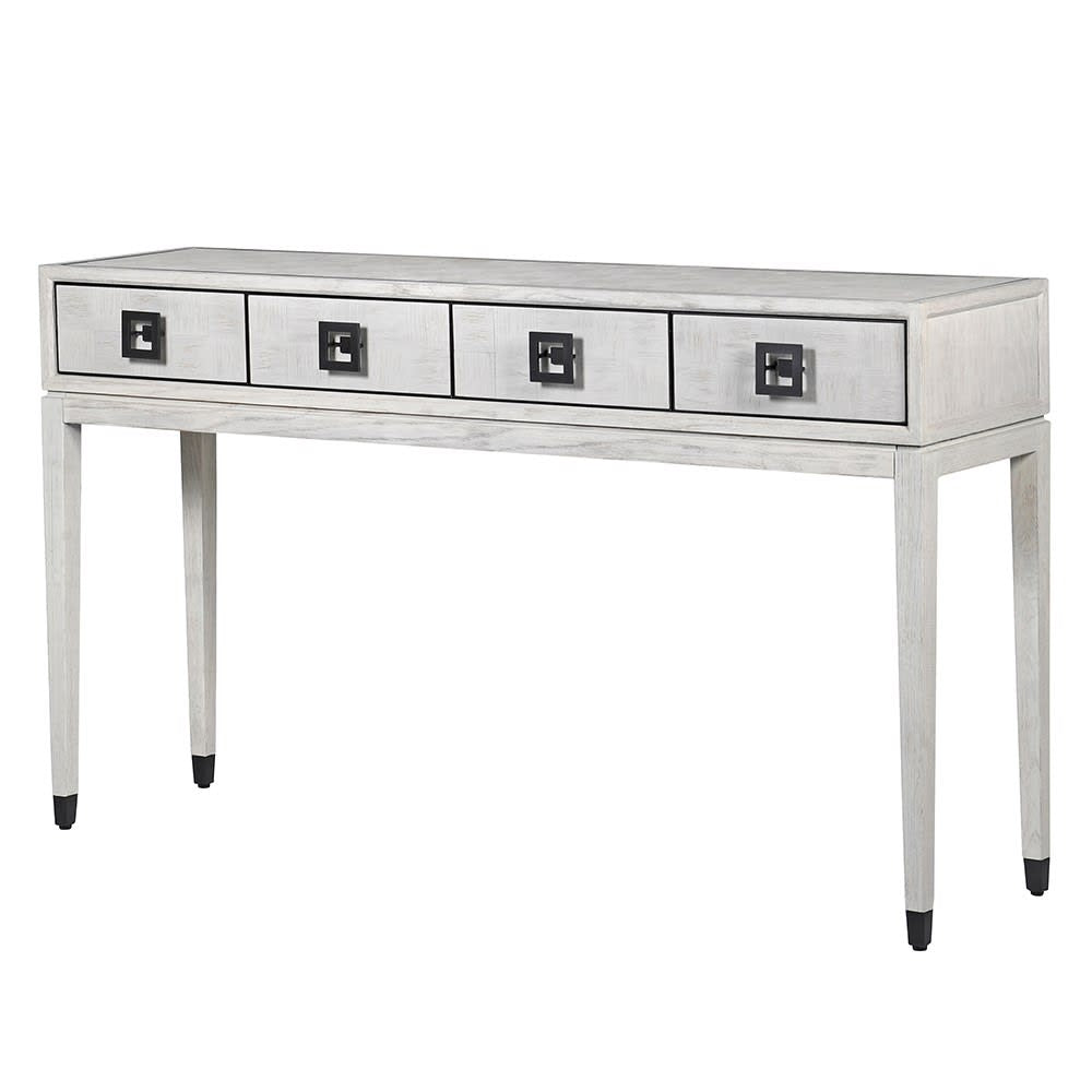 Cliveden White Console Table with Drawers - Pavilion Interiors