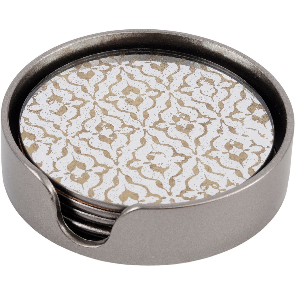Vienna Antique Gold Set Of 4 Diamond Coasters