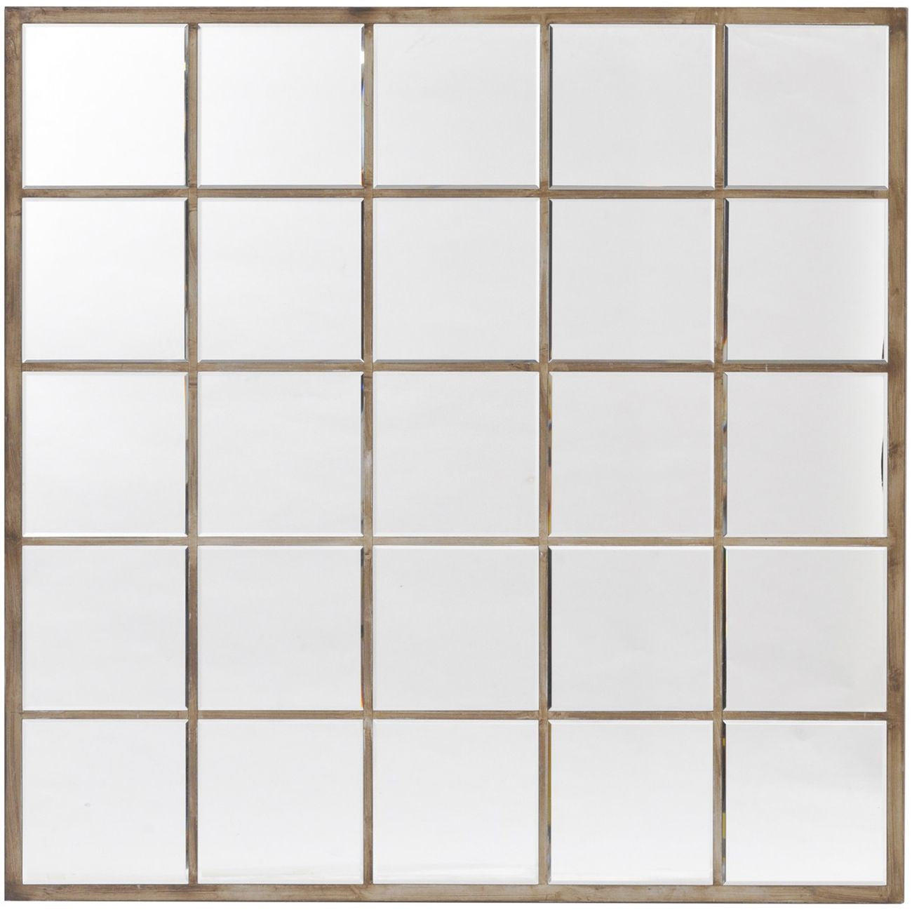 Squares Window Mirror - Gold